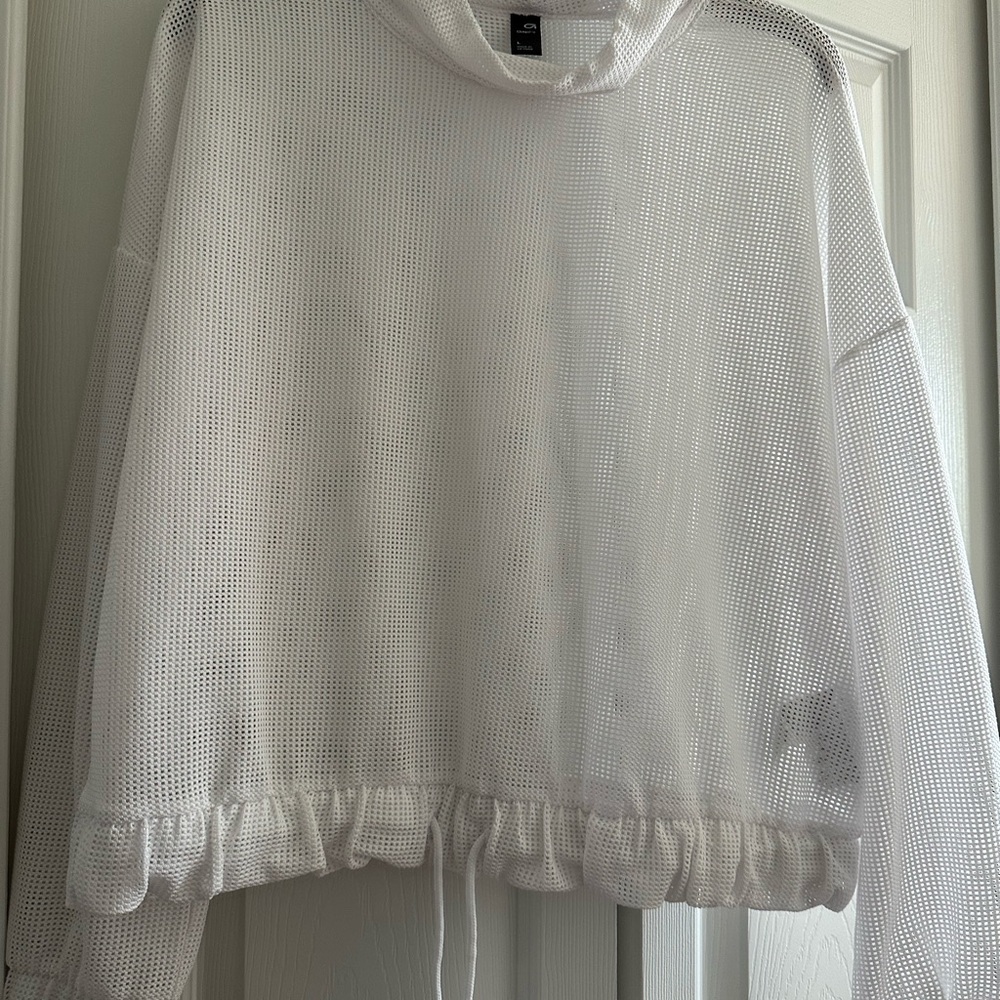 Gap White Mesh Pullover - image 1